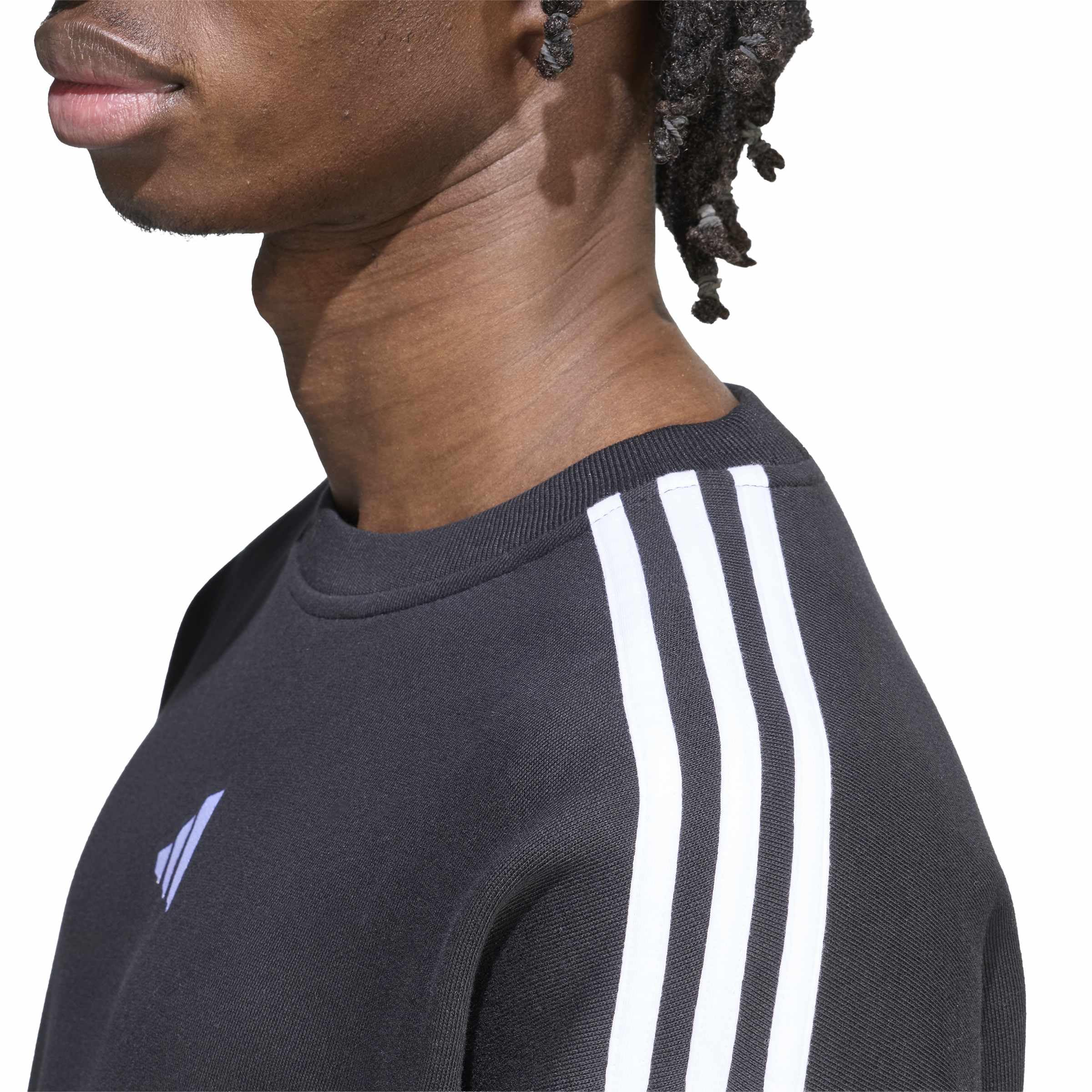 adidas Mezczyzni Essentials 3-Stripes French Terry Sweatshirt, black/white, 3XL