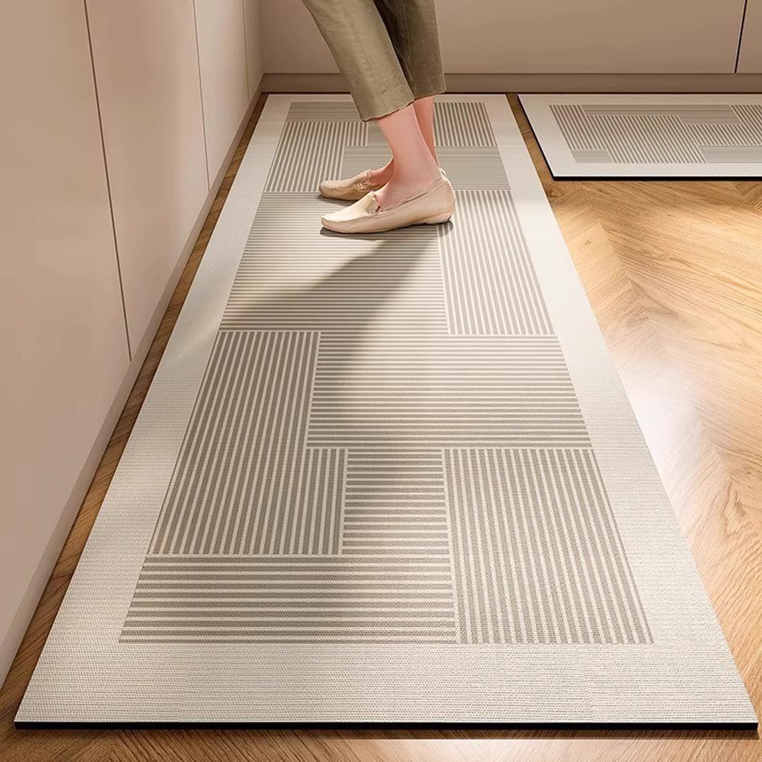 Tycom Diatom Bath Mat, Super Absorbent Bathtub Mat with Non-Slip, Anti-Slip Bathroom Floor Mats and Quick Dry Bath Rug, Thickened,Soft, Easier Clean Carpet (40 * 60+40 * 120cm-02)