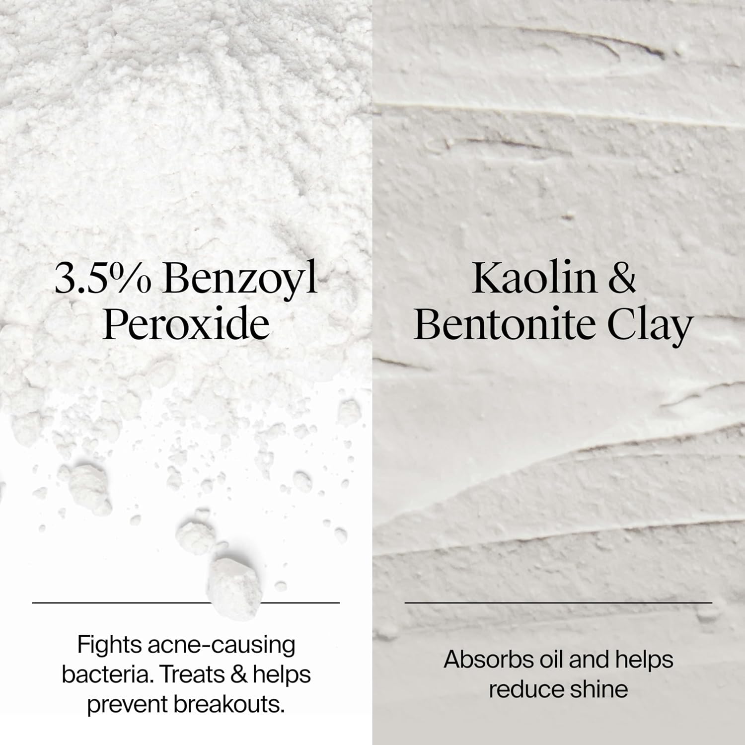Neutrogena Evenly Clear Acne Cleansing Face Mask with 3.5% Benzoyl Peroxide Treats Breakouts & Bentonite Clay, Purifying Clay Mask Absorbs Oil to Visibly Improve the look of Skin, 4.2 fl. oz - Image 3