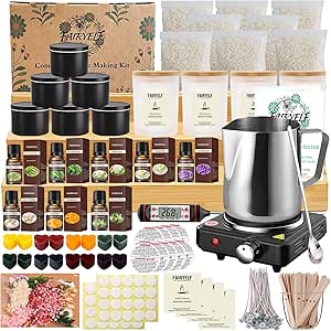 FairyElf Premium Candle Making Kit with Wax Melter, DIY Scented Candles for Adults