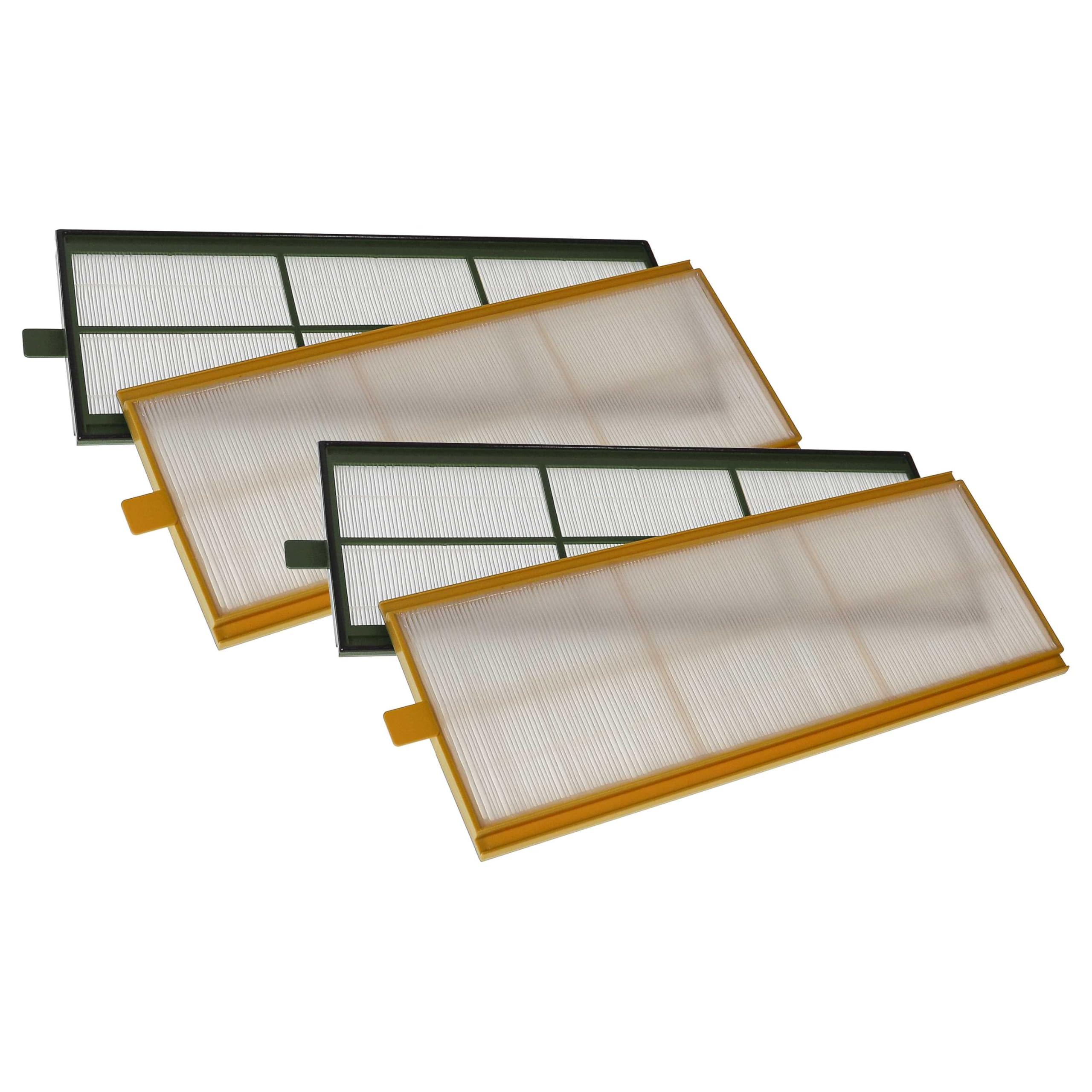 vhbw Air Filter Set Replacement for Zehnder 006040200, 006040202 for Ventilation Devices - G4 / F7 4-Part Kit, 50 x 16 x 1 cm Yellow Green White