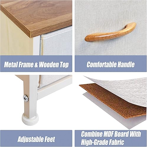 Miniatura 4 de Bigroof Cómoda para dormitorio de niños con 5 cajones organizador de cajones de almacenamiento cómoda ancha para armario ropa para niños cuarto de