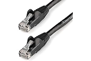 StarTech.com 12ft CAT6 Ethernet Cable: 650MHz 100W PoE Snagless Network Patch Cord