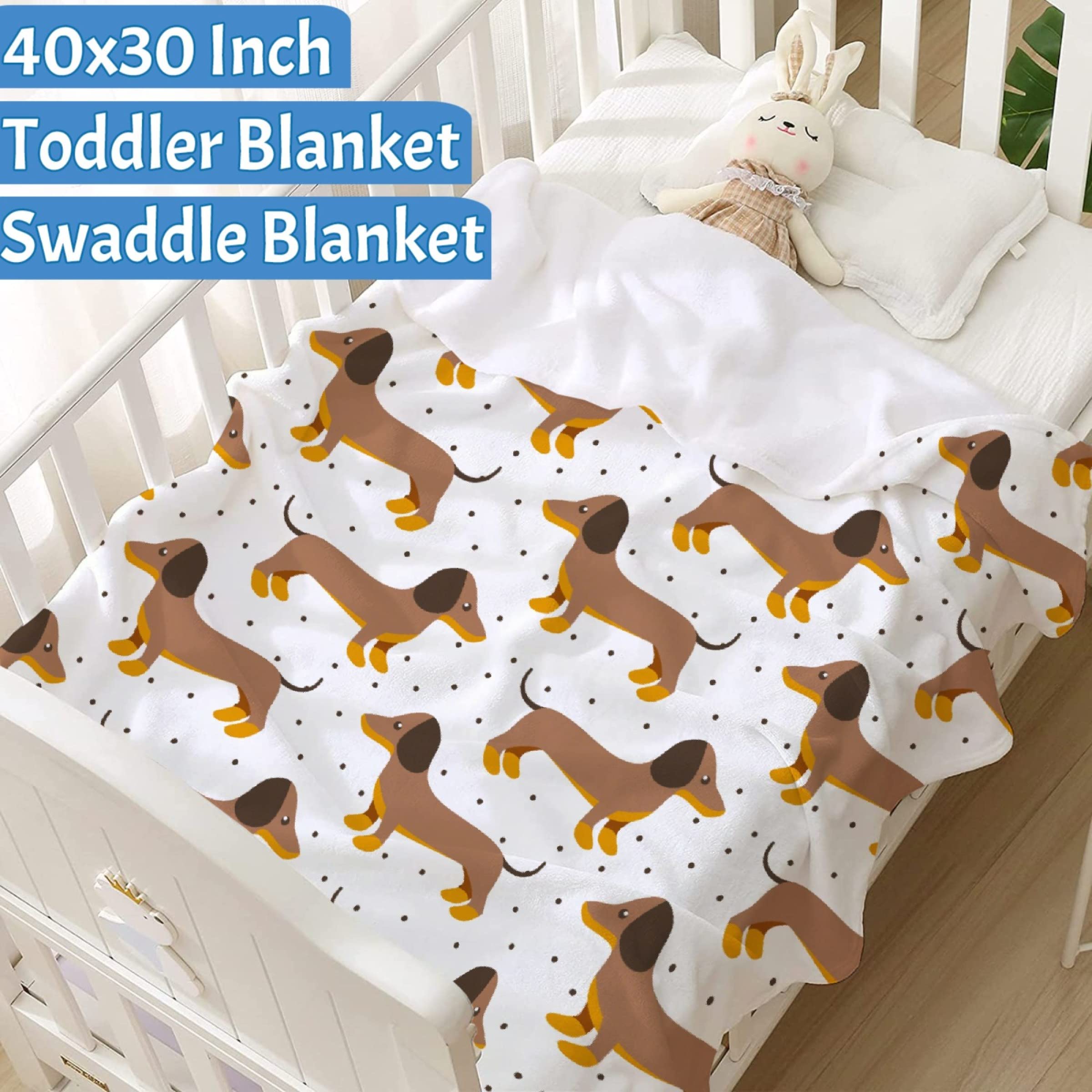 Ottoy Dachshund Dog Super Soft Micro Fleece Blankets Plush Lightweight Quilt Dual-Sided Decorative Couch, Sofa, Travel, Lap, Bed Throw Blanket,60