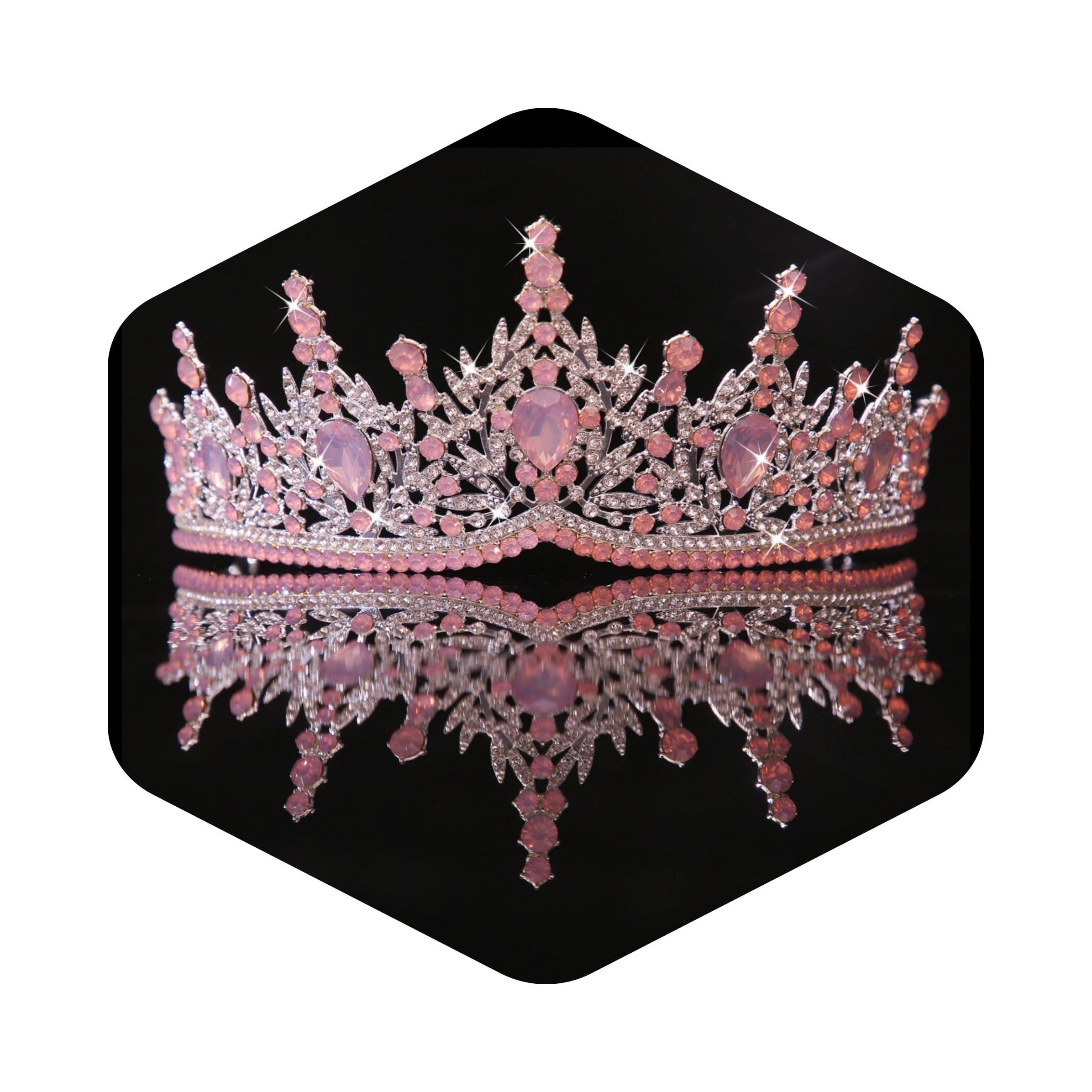 Kamirokla Tiaras para mujer, tiaras de boda y coronas para mujer, tiaras para fiesta de cumpleaños, corona de princesa, accesorios para el cabello, novia, diamantes de imitación, decoración de