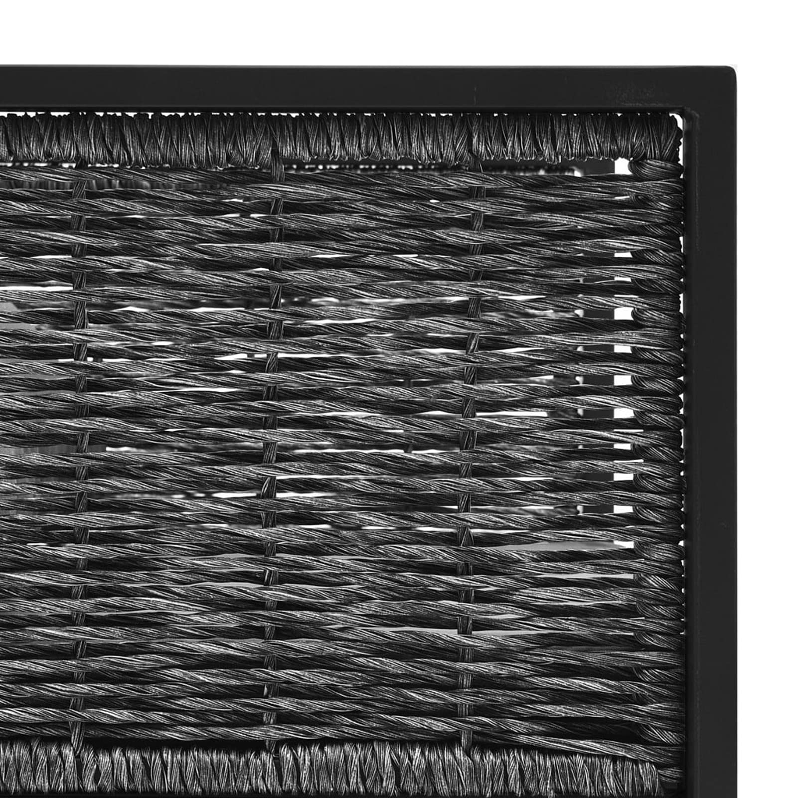 Divano Angolare in Polyrattan, Modulare con Bracciolo Sinistro, 68 x 68 x 64 cm, Alluminio e Tessuto in Poliestere, per Esterno e Interno