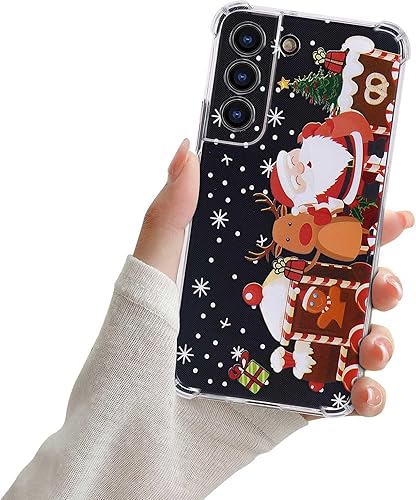 Miniatura 6 de Yetagso Funda de Navidad para iPhone 11, transparente, suave, delgada, diseño de Feliz Navidad, a prueba de golpes, esquinas de protección de aire,