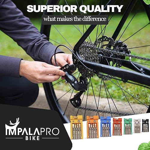 Miniatura 7 de Kit de herramientas de bicicleta portátil 20 en 1 compacto y ligero (4.14 oz) cromo-vanadio (CRV) - Multiherramienta para bicicleta con interruptor