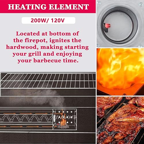 Miniatura 6 de Paquete de 2 encendedores de barra caliente compatibles con parrilla de pellets de madera Pit Boss y Camp Chef, el kit de elementos calefactores