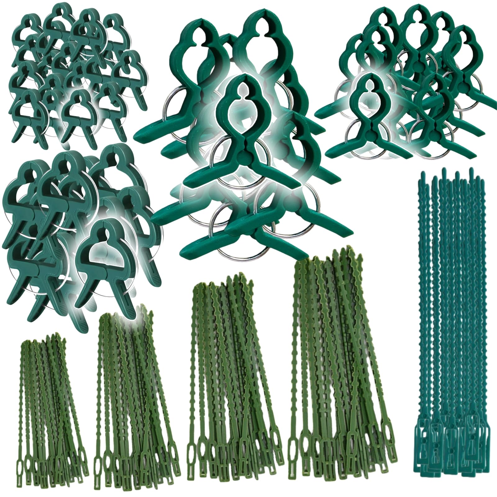 40-180 Stück Verstellbarer Pflanzenbinder Befestigungsset, Pflanzen Klammern zum Binden für Pflanzen StabilisierenTopfpflanzen Gartenbaum Sträucher Binden (Combination 1)