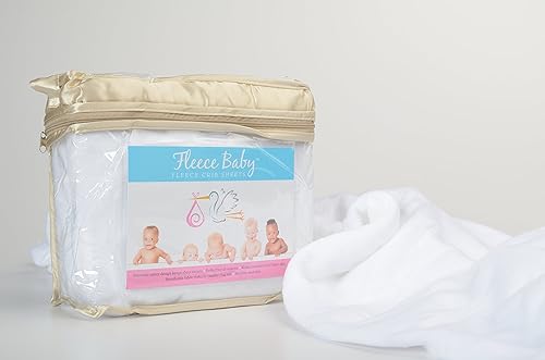 Sábana bajera ajustable para cuna con diseño de seguridad patentado, color blanco