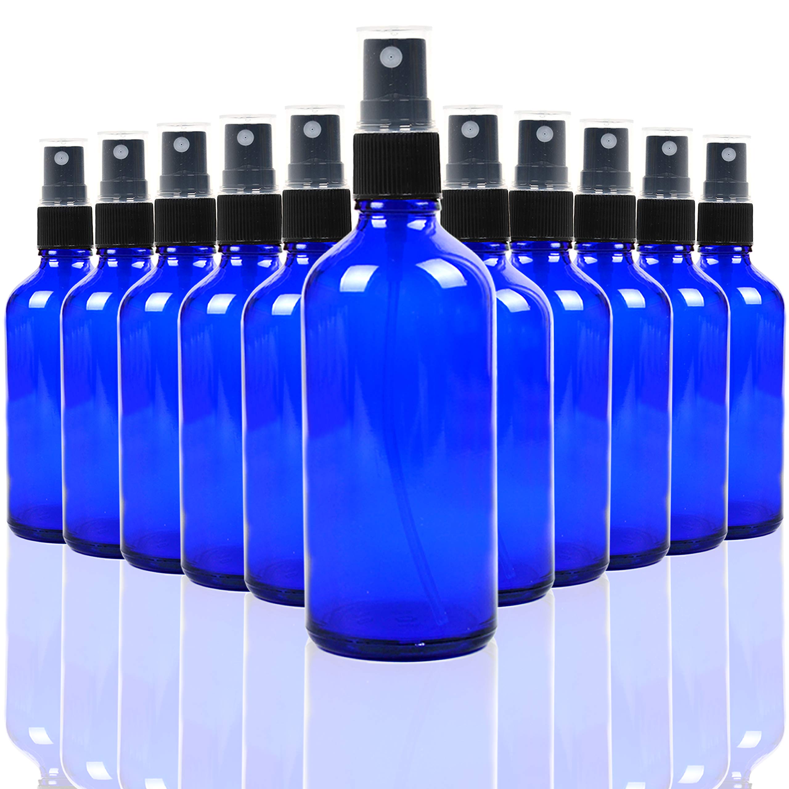 Flacons vaporisateurs de verre bleu anti fuite lot de 10 bouteilles vides 120ml pour cosmétique