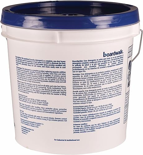 Miniatura 2 de Boardwalk BWKHURACAN40 - Detergente industrial para ropa bajo en polvo, aroma de limón fresco, cubo de 40 libras