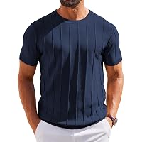COOFANDY Maglietta Uomo Manica Corta T-Shirt Estive Leggero Magliette Lavorata a Maglia