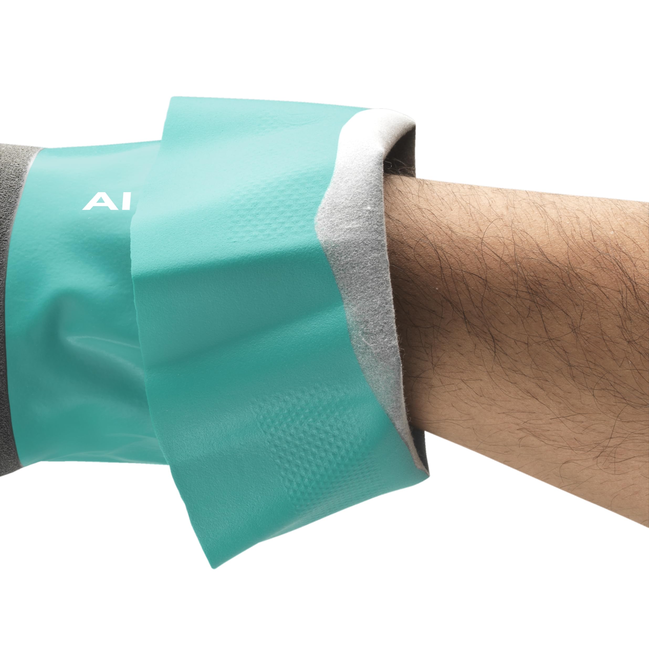 Ansell AlphaTec 58-430 Chemikalien-Nitril Arbeitshandschuhe, Hochleistungsfähige Nitrilmischung, Latexfrei-Handschuh Damen Herren, Grün, Größe M (12 Paar)