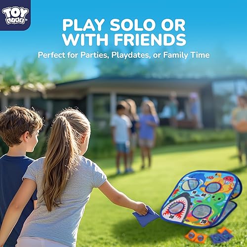 Miniatura 6 de TOY Life Juguetes al aire libre para niños de 4 a 8 años, lanzamiento de bolsas de frijoles, juegos de patio exterior para niños, Cornhole, juegos