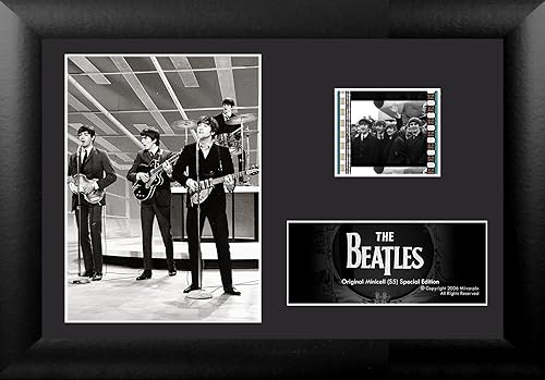FilmCells - Beatles Series 5 - Presentación MiniCell de escritorio de 7" x 5" - Con clip de película de 1.378 in con soporte de caballete