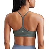 Butterluxe Womens Y Back Sports Bra - Padded Racerback Low Impact Spaghetti Thin Strap Workout Yoga Top
