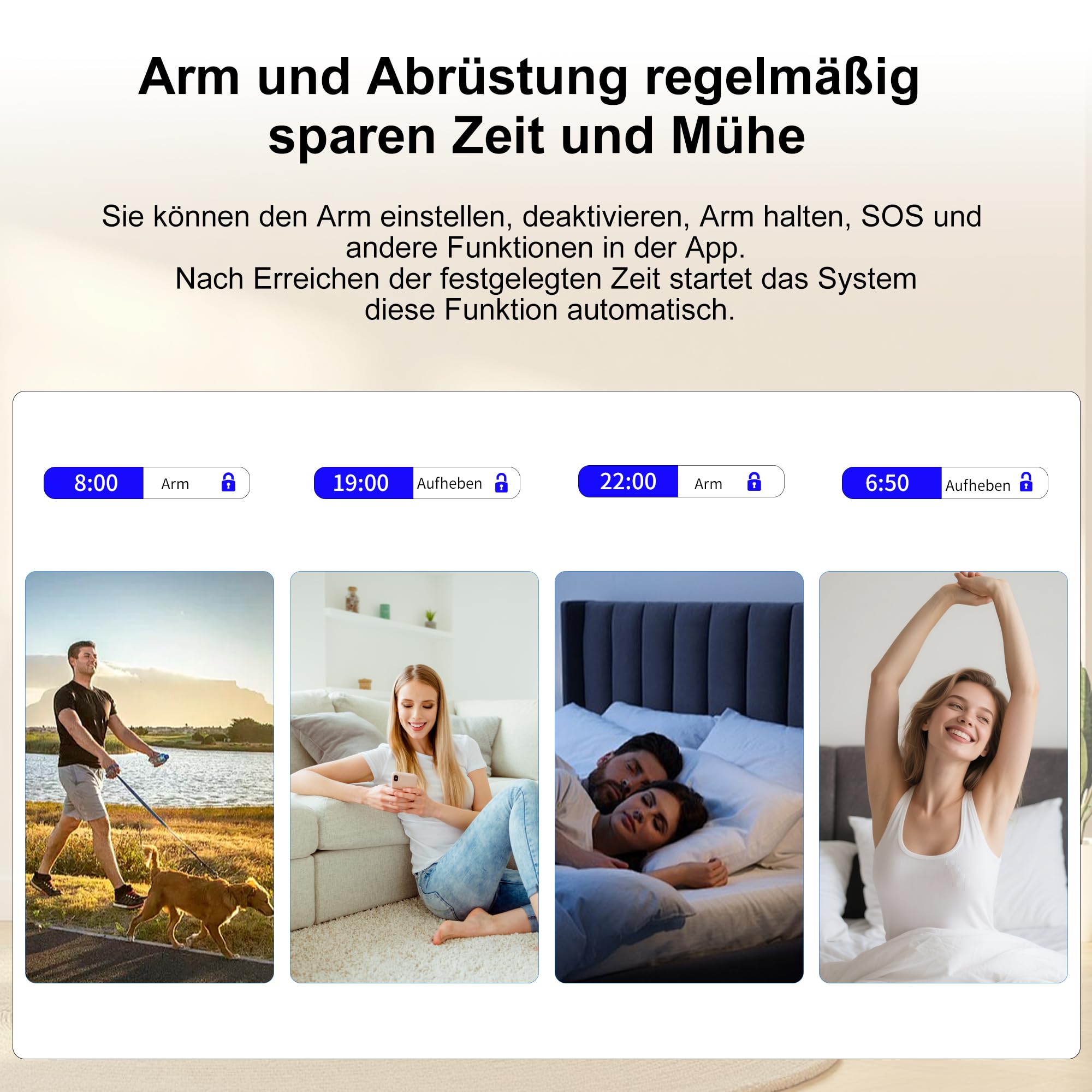 Alarmanlage Haus WLAN, Touchscreen, App-Steuerung– 13-teiliges Sicherheitssystem für Haus, Alarmsystem für zuhause mit Bewegungsmelder, Tür sensoren, Fernbedienungen, Alarmsirene