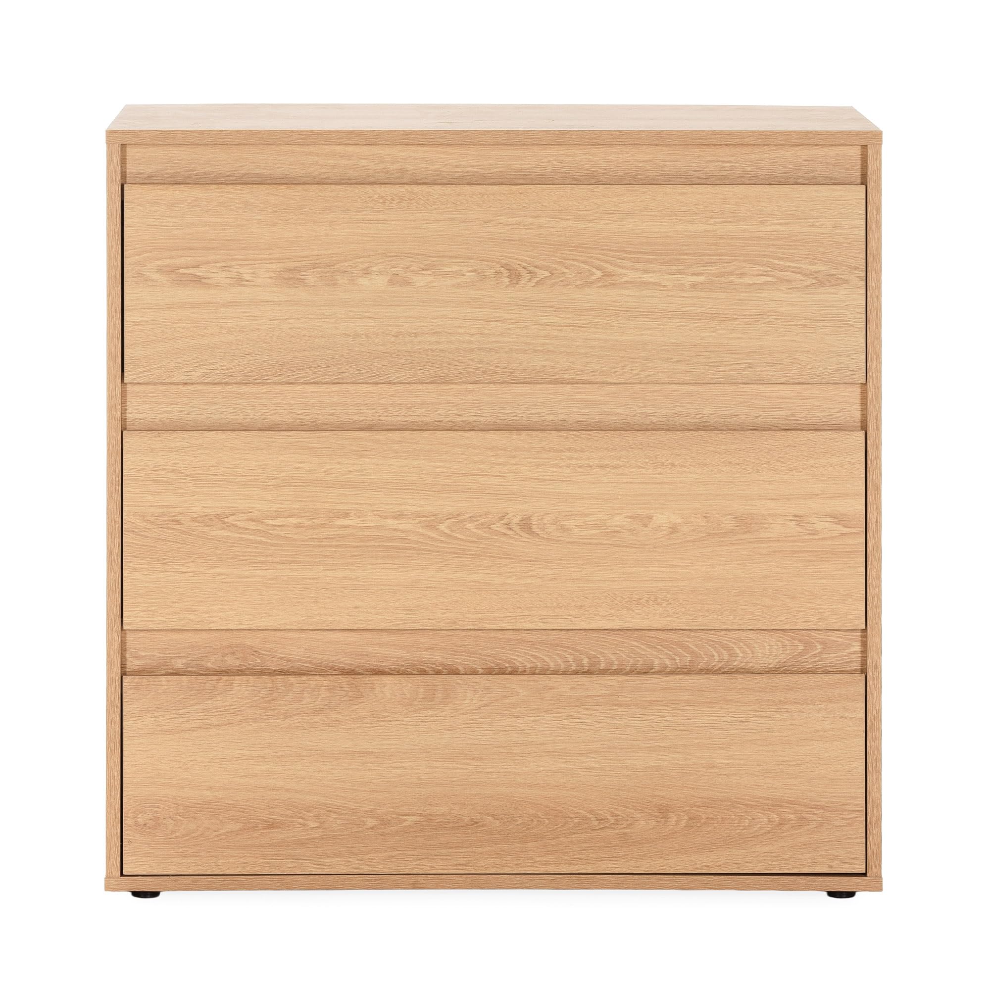 HOMN LIVING Cómoda de Noche Tori 3 cajones Color Roble, 80 cm (Ancho) 40 cm (Profundo) 80 cm (Altura)