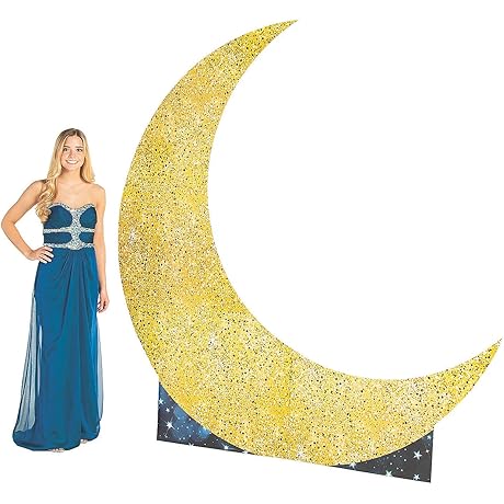 Giant Moon-Shaped Stand-up Decoration for Unforgettable Parties