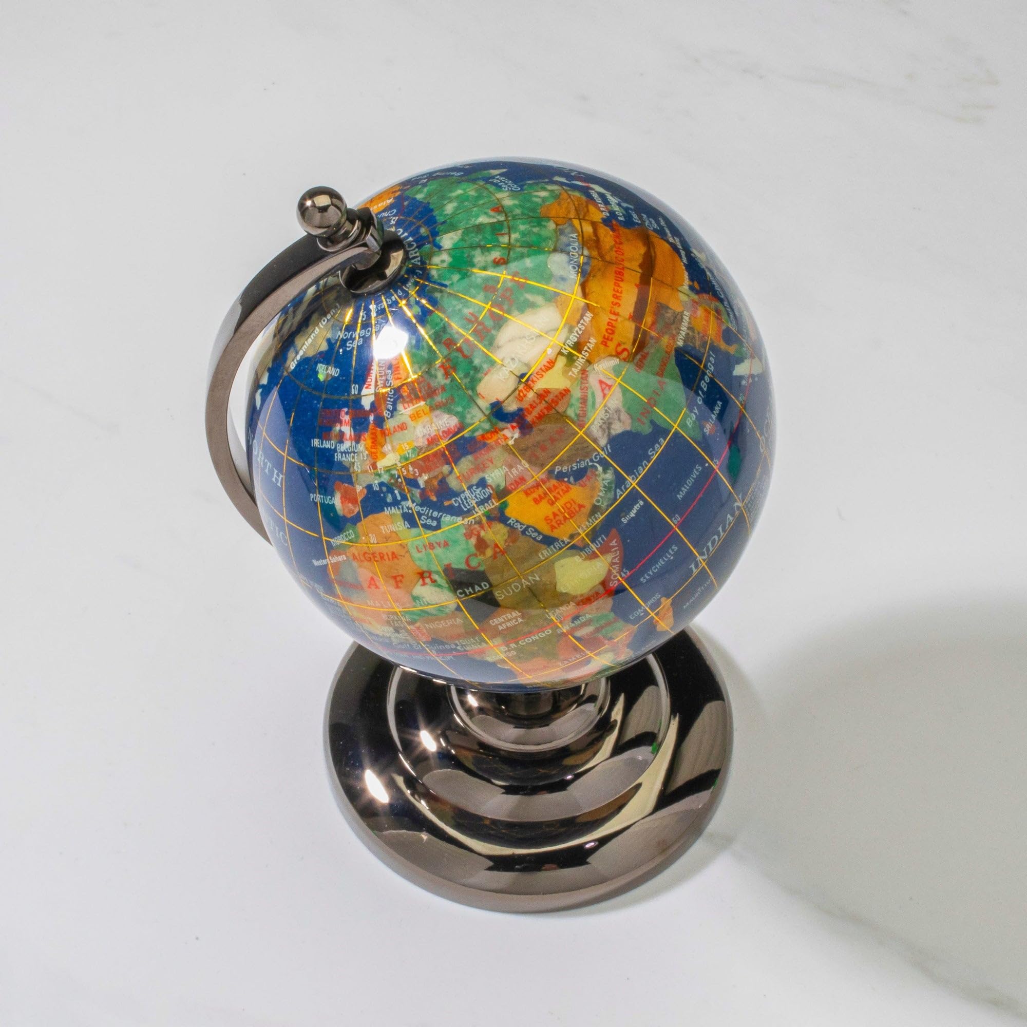 Amazon.com: KALIFANO 7” Tall Gemstone Globe with Vibrant Polished