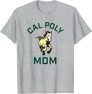 Cal Poly Mustangs Arched Mom T-Shirt