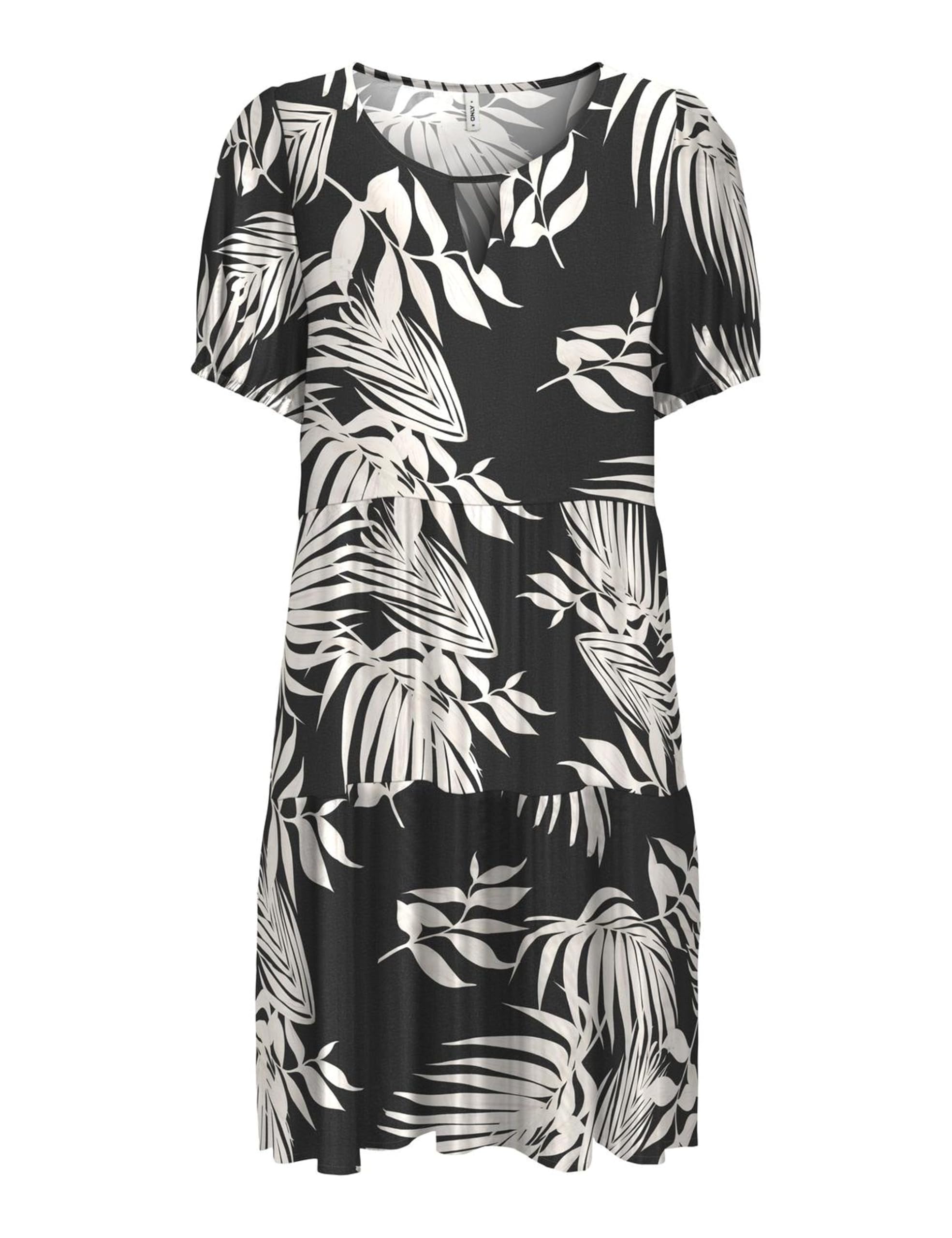 Onlnova Life Vis Thea Kh Dress AOP, Black, XL