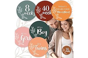 Pregnancy Belly Stickers - 24 Week Milestone Belly Stickers for Belly -...