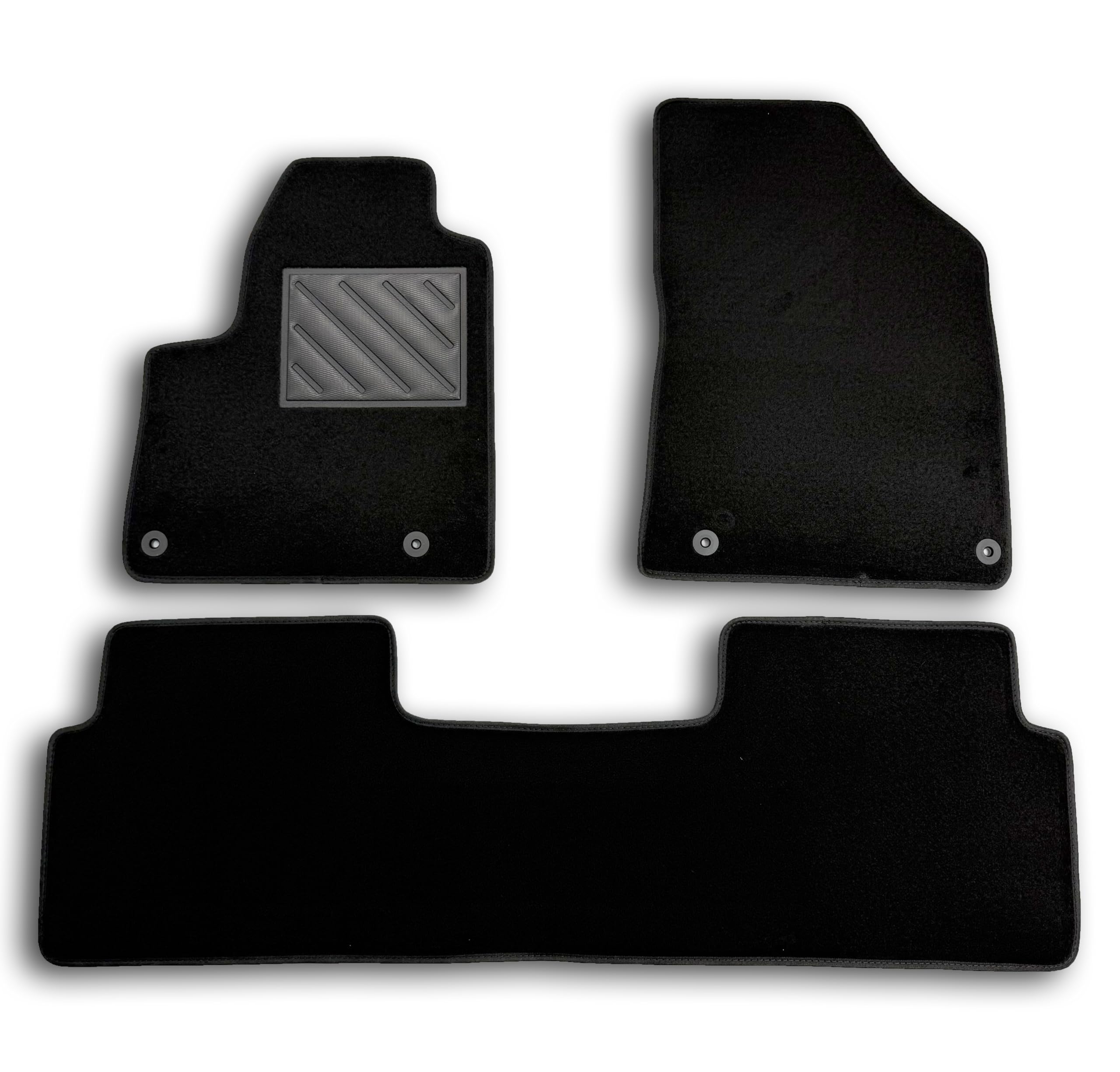 Tapis de Sol pour Citroen C5 X7 2008-2017 sur Mesure, antidérapant, Talonnette en Caoutchouc renforcé, Boutons de Fixation