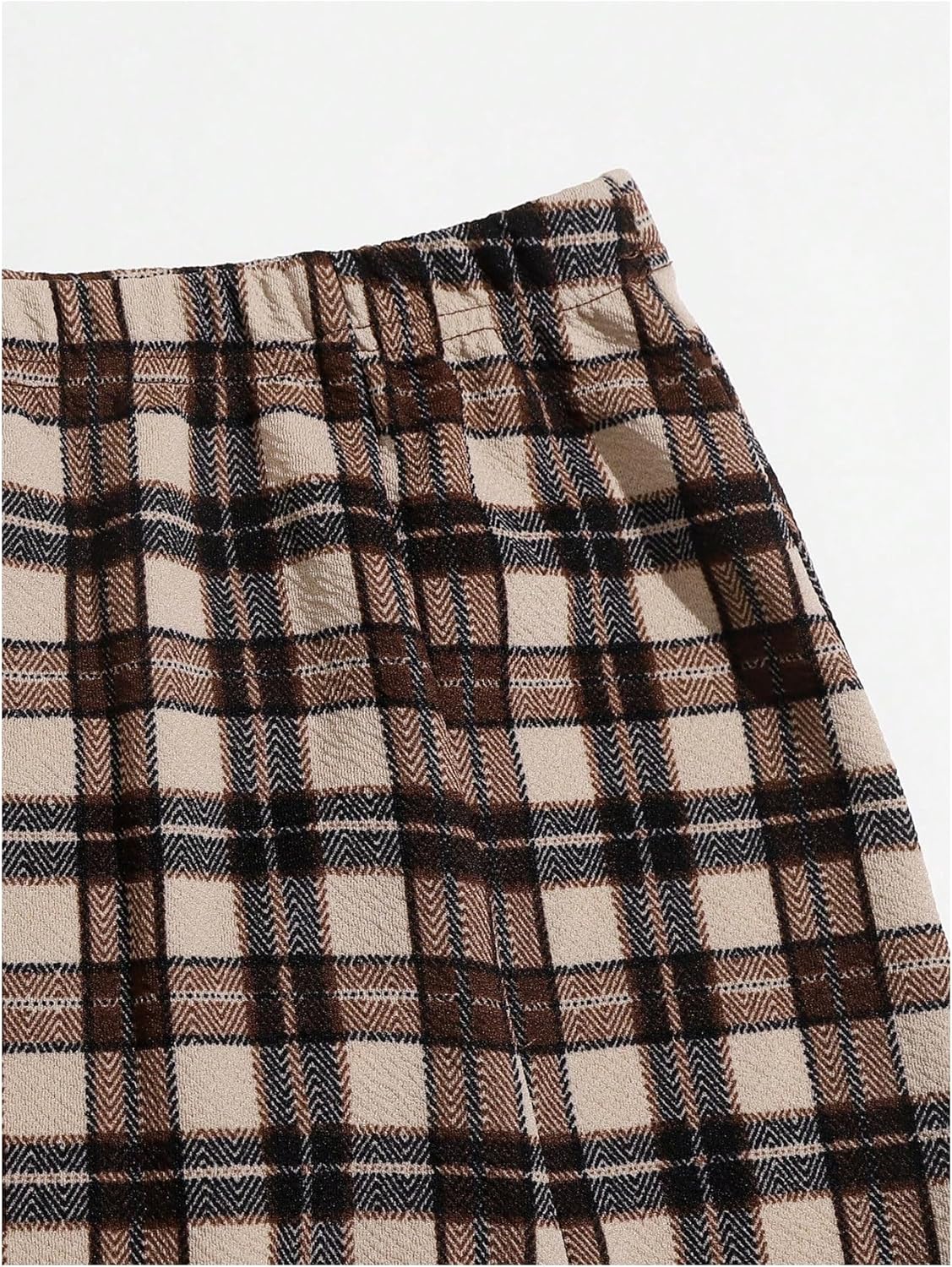 MakeMeChic Women's Plaid Mini Skirt High Waisted Split Bodycon Pencil Skirts - Image 5