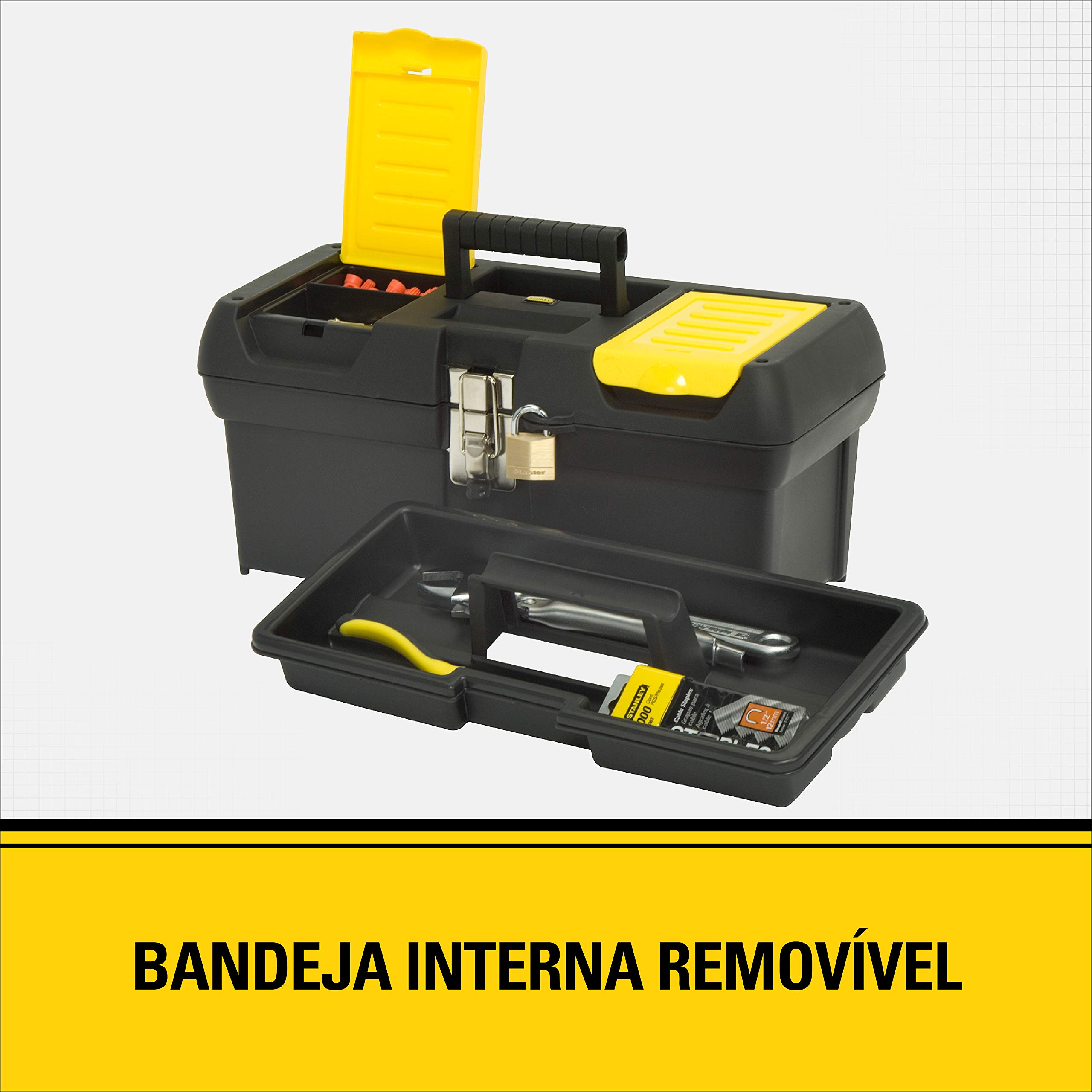 STANLEY ボックス(ブラック)モカエキスプレスSET Stanley Caixa de Ferramentas 16 Pol, Com Bandeja e Fechos em Aço