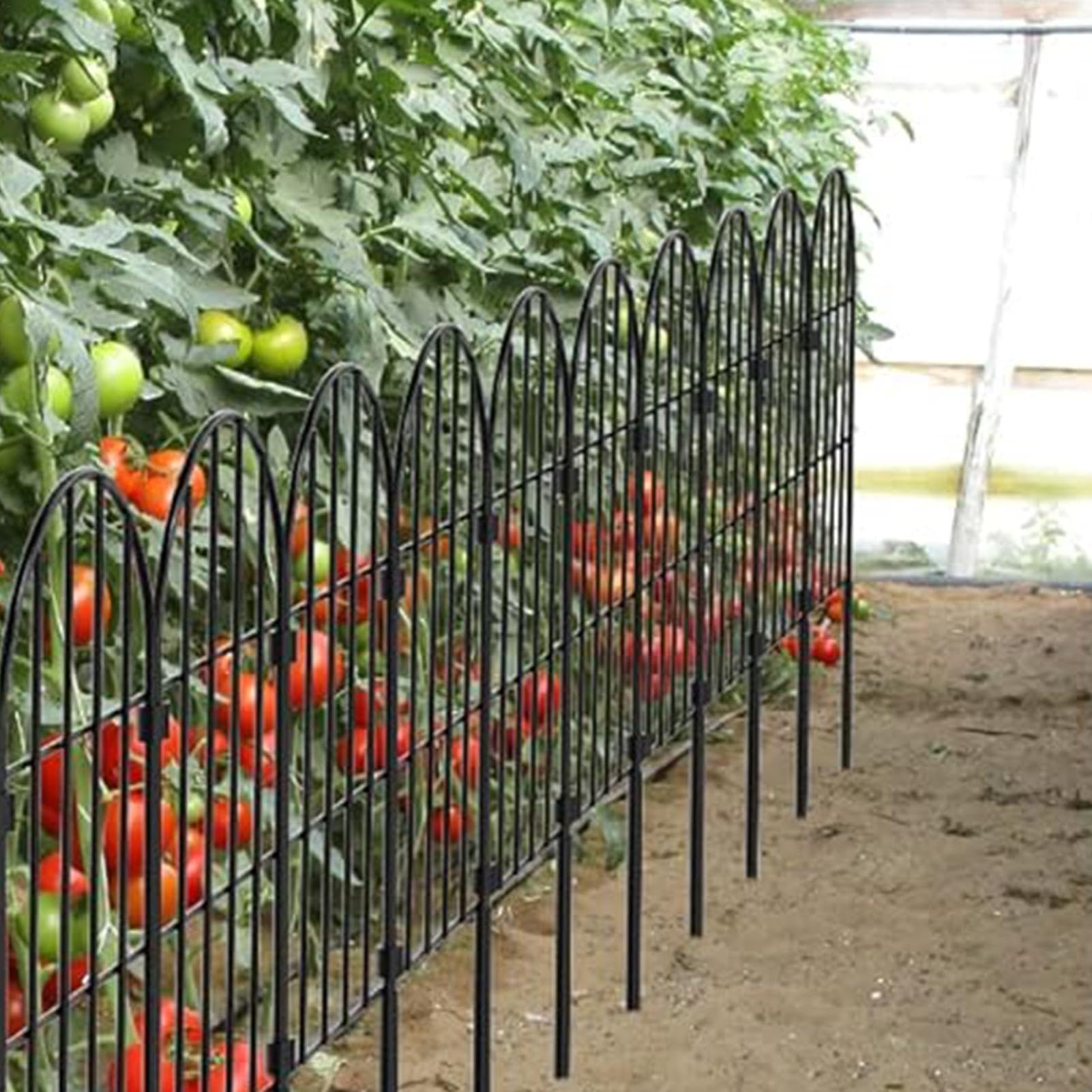 Małe ogrodzenie, metalowe panele ogrodzeniowe z drutu żelaznego, drewniany panel ogrodzeniowy, panele ogrodzeniowe, poddane obróbce ciśnieniowej, pionowe płyty graniczne ogrodowe