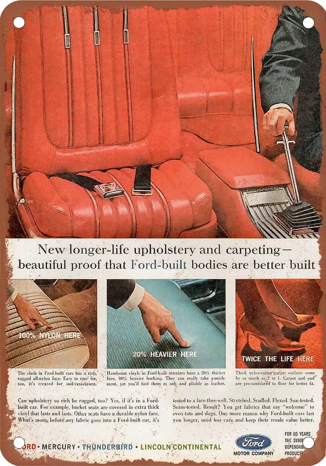 METAL SIGN - 1963 FMC Vintage Ad 03 - Old Retro Rusty Look home decor