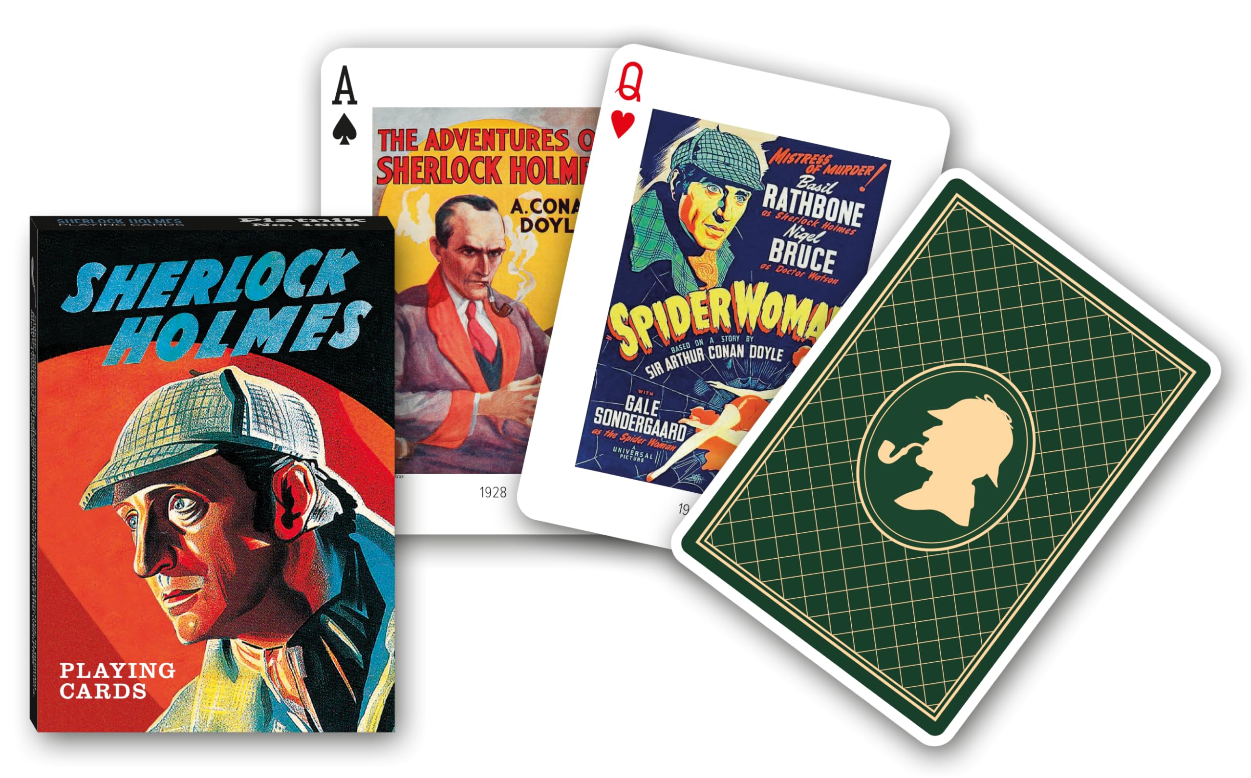 Gibsons Sherlock Holmes Playing Cards | Celebrating Arthur Conan Doyle | Premium Design, Luxury Deck of Cards | Durable & Flexible | Great Gift for Card Games & Sherlock Fans | 52 cards, 1636