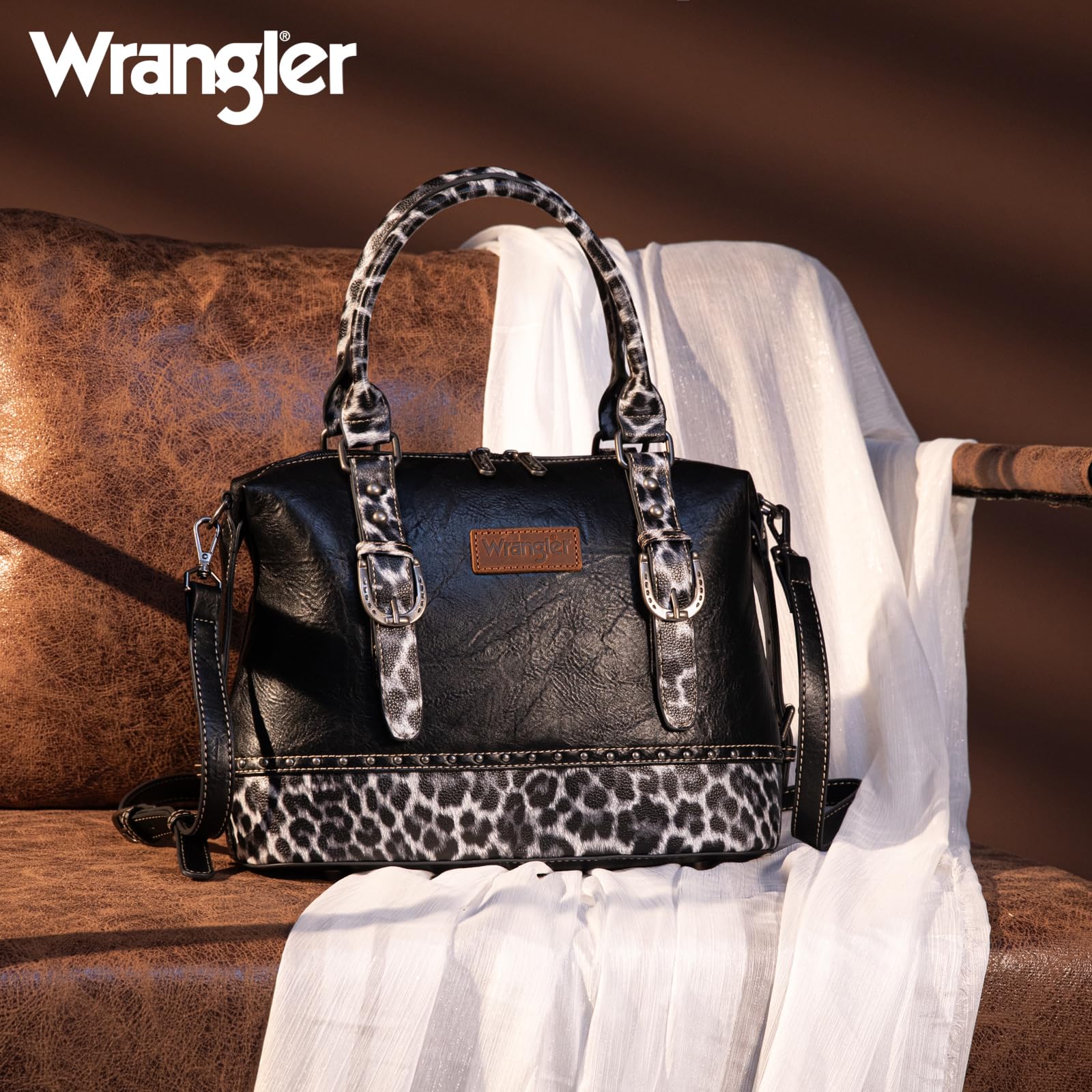 Wrangler 3Pcs Doctor Bag Sets for Women Top-handle Satchel Bag with Cell Phone Handbag and Coin Purse