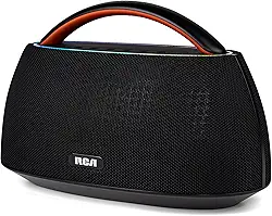 RCA RS-FR316 – Caixa de Som Bluetooth 5.3 Portátil 90W com Luz LED Ritmo Música, 3 Modos EQ, TWS Sem Fio, Grave Potente, Bateria 8h, USB-C, Caixa de Som para Festa e Casa
