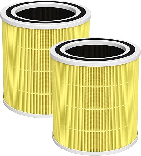 Purivortex AC400 - Paquete de 2 filtros de repuesto para purificador de aire Purivortex AC400, tecnología HEPA 3 en 1, filtro de cuidado de mascotas disponible en Yaxa Colombia