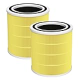 2 Pack AC400 Air Purifiers Replacement Filter for Purivortex AC400 Air Purifier, 3-in-1 HEPA Technology High Efficiency Pet Care Filter, Yellow