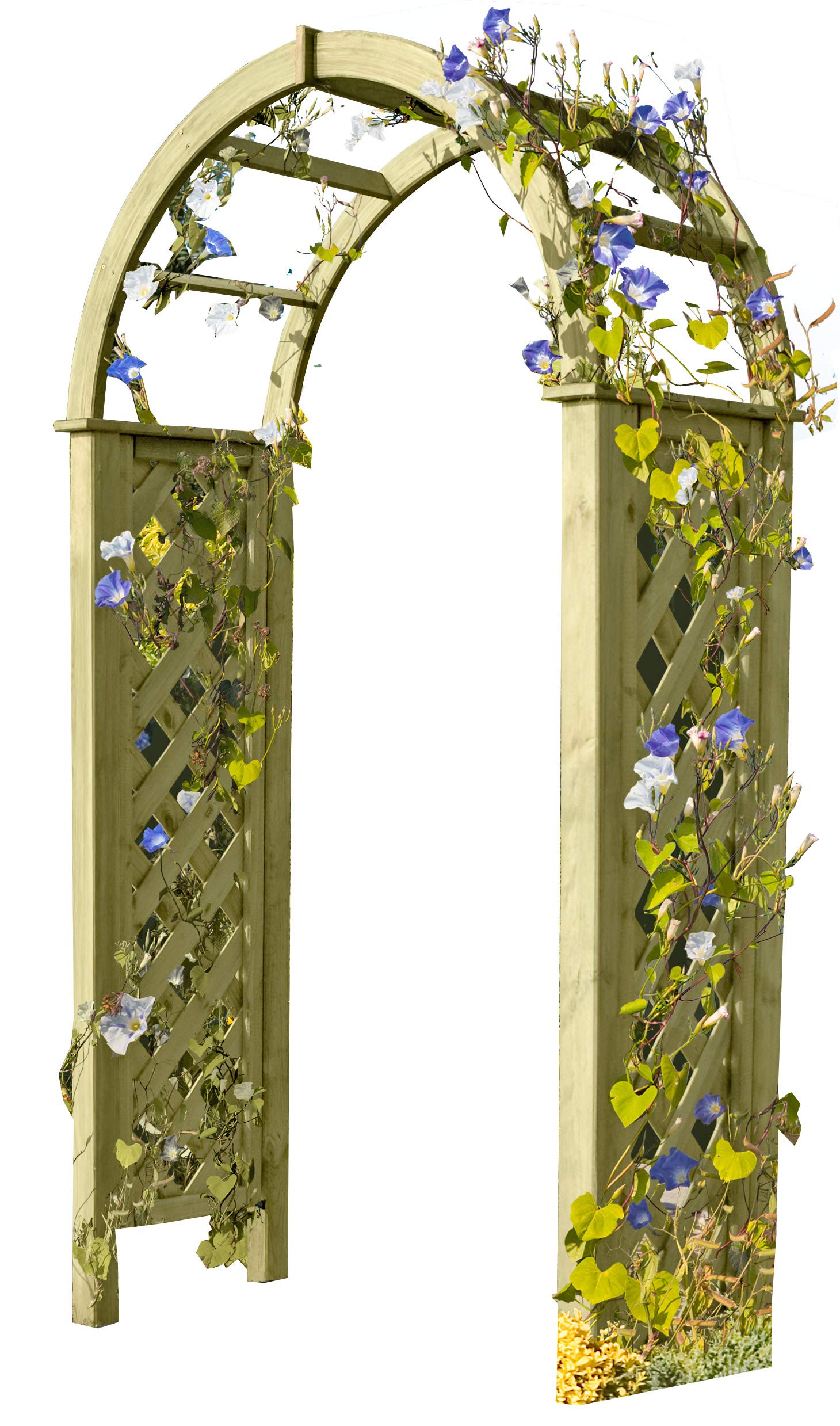 Gartenpirat Pergola mit Rundbogen 119x58x240 cm aus imprägnierter Kiefer