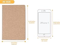 Vista 6 de TWONE 15 Packs Kraft Notebook Ruled Pages Kraft Brown Cover Pocket Journal Notebooks for Traveler Diary Note-Taking Ruled 60 Pages with 30 Sheets