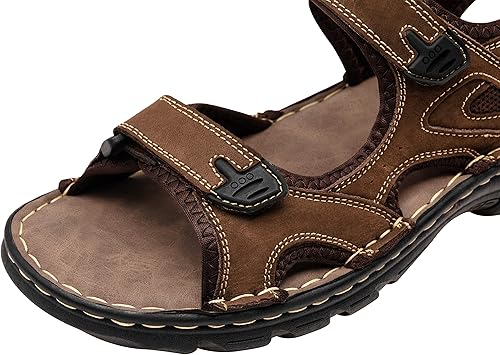 Miniatura 3 de Jousen Men's Sandals Leather Open Toe Beach Sandal Outdoor Summer Sport Sandals