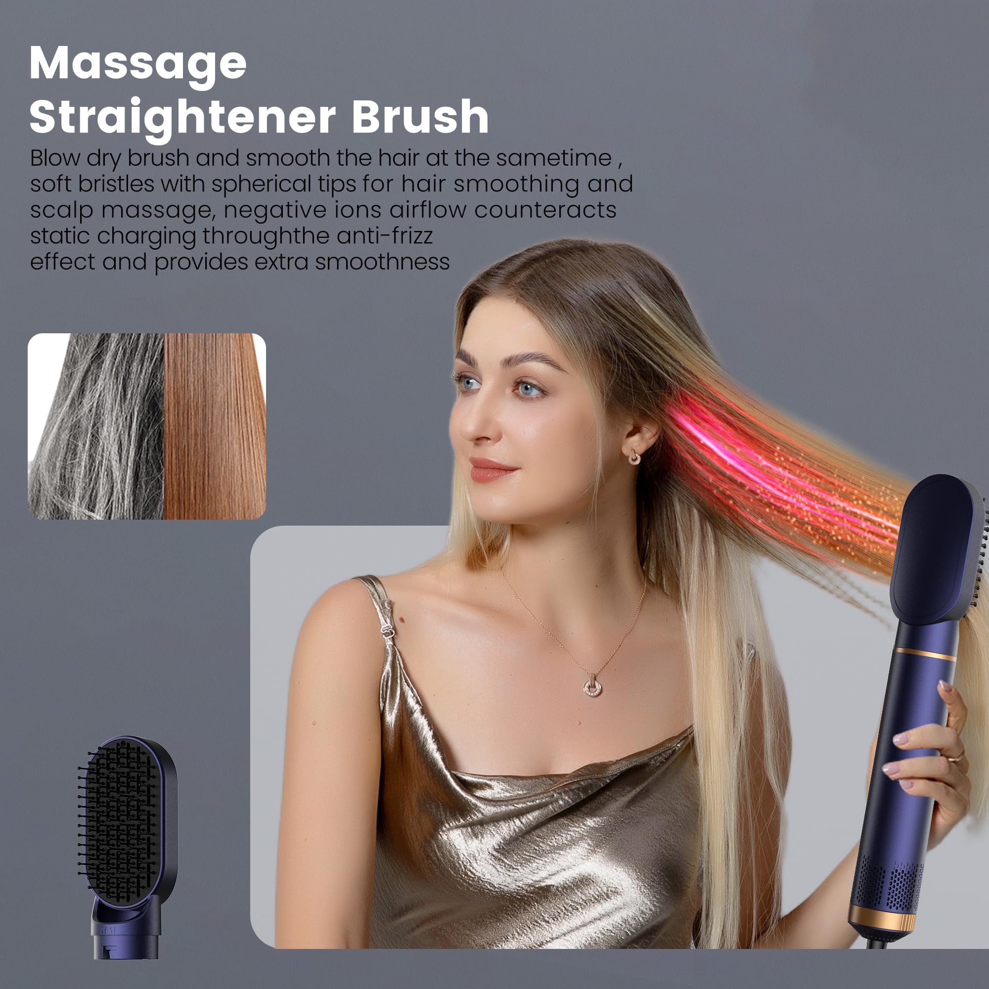 Air styler pro Secador 5 en 1 Moldeador de Pelo 5 Cabezales 3 Temperaturas