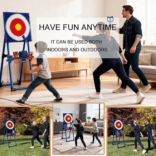 Miniatura 6 de Juego de hacha de lanzamiento, juego de lanzamiento de hacha para patio trasero, lanzar estrellas, juego de lanzamiento de hacha para adultos,