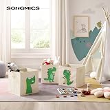 SONGMICS Zestaw 3 Koszy Do Przechowywania Zabawek, 30 x 30 x 30 cm