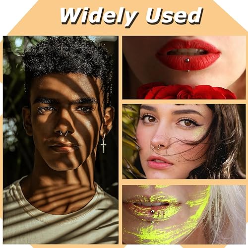 Miniatura 7 de Kit de 75 pinzas de perforación desechables para piercing de nariz y oreja, 25 pinzas de perforación redondeadas con 50 agujas de perforación huecas