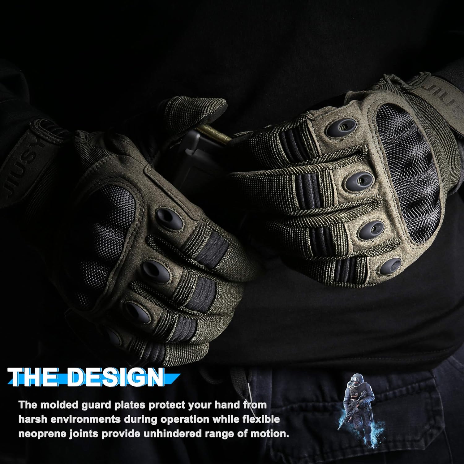 WTACTFUL Touch Screen Airsoft Full Finger Gloves for Motorcycle Cycling Motorbike ATV Hunting Hiking Riding Camping Work Sports Gloves : Sports & Outdoors