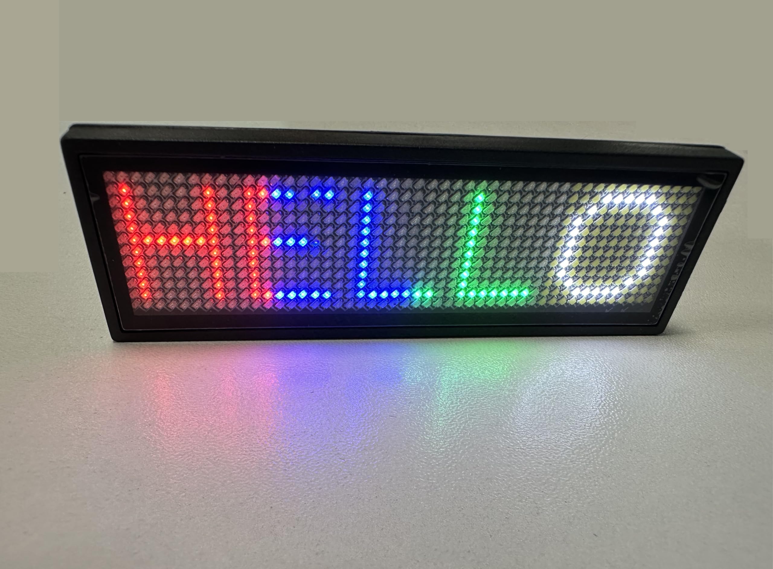 Compatible Scrolling Mini LED Sign LED Name Badge Tag (Mixcolor)