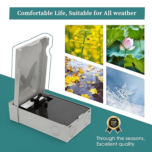 Miniatura 8 de WeCooper Interruptor de desconexión, No fusionado, 60A 2 polos 3 cables 1Phase 240VAC AC, Extraíble, Metal, Gris