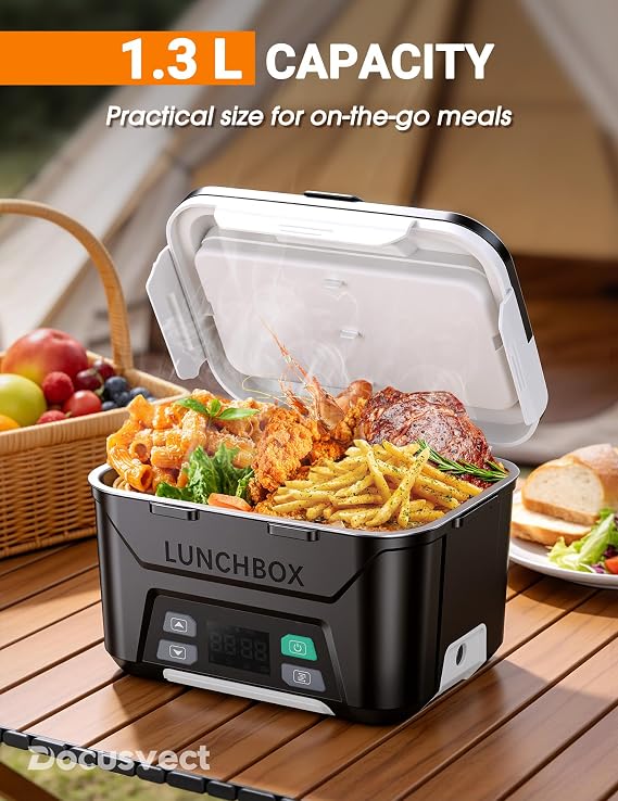 1.3L Cordless Electric Lunch Box Bundle with Extra Container & Divider